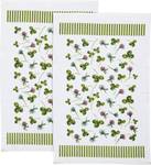 Frottier-Geschirrtuch 2er-Pack Grün - Textil - 47 x 1 x 70 cm