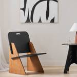 Chaise Design HFST03-SCH Noir - Marron - Bois massif - 53 x 78 x 56 cm