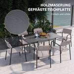 Gartentisch 84G-376V00CG Grau - Metall - 80 x 75 x 160 cm