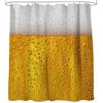 Duschvorhang Bier 180 x 200 cm Orange - Textil - 180 x 200 x 200 cm