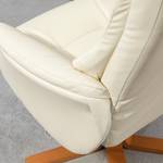 Relaxsessel mit Hocker 839-962V00CW Cremeweiß