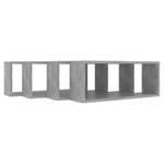 Wandregal-Set 4-teilig Beton Dekor - 60 x 23 cm - Anzahl Teile im Set: 4