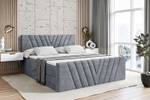 Boxspringbett ERNINA-Z Hellgrau - Breite: 120 cm - H4