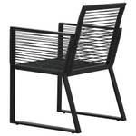 Gartenstühle 2 Stk. Schwarz PVC Rattan vidaXL Gartenstühle 2 Stk. Schwarz PVC Rattan