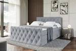 Boxspringbett AMAY KING Hellgrau - Breite: 140 cm