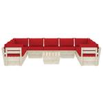 Meubles de jardin (lot de 10) 3016490-23 Rouge