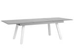 Table de jardin PERETA Gris - Blanc - Métal - 100 x 73 x 175 cm