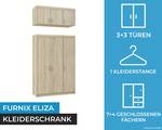 FURNIX Schrank Eliza 3D Sonoma Eiche Hell Dekor - Eiche Sonoma Dekor