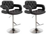 Barhocker Dublin 2er Set Schwarz