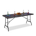 Table de jardin pliable BASTIAN Noir