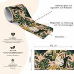 Bande Décorative Feuilles De Monstera Beige - Noir - Vert - Blanc - Papier - Textile - 10 x 300 x 300 cm