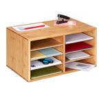 Organiseur de documents en bambou Marron - Bambou - 49 x 25 x 31 cm