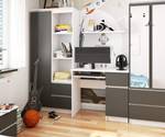 Bureau d'ordinateur Piksel droit CLP Gris - Blanc