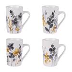 Coffret de 4 mugs Flora Blanc - Porcelaine