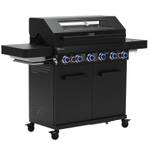 Gasgrill PLATINUM YAMARA DARK 6+2 Schwarz - Metall - 159 x 117 x 55 cm