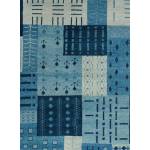 Tapis Cordoba Bleu - Fourrure véritable - 170 x 12 x 240 cm