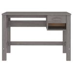 Bureau 3015245 Gris - Bois manufacturé - Bois massif - Bois/Imitation - 110 x 75 x 40 cm