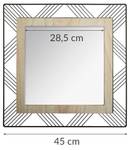 Spiegel Schwarz - Metall - 45 x 45 x 2 cm