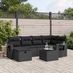 Gartensitzgruppe K4663(7-tlg) Schwarz - Massivholz - 69 x 62 x 62 cm