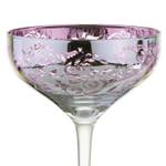 Filigree Champagner Untertassen Lila x2 Pink - Glas - 12 x 19 x 12 cm