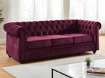 Ensemble canapé CHESTERFIELD Lot de 2 Bordeaux