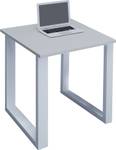 Schreibtisch Computertisch Lona X Weiß Grau - Holzwerkstoff - 1 x 76 x 0 cm