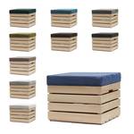 Sitzhocker mit Stauraum NATURE  2er Set Marineblau