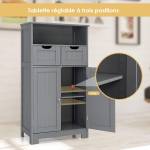 Meuble de Rangement de Salle HW64500GR Gris - Bois manufacturé - 30 x 109 x 60 cm