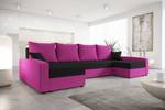 Ecksofa CHIEV-U Schwarz - Pink