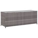 Garten-Aufbewahrungsbox Grau - Polyrattan - 50 x 60 x 120 cm