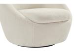 Fauteuil pivotant LACARA Blanc - Textile - 78 x 70 x 88 cm