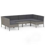 Garten-Sofagarnitur (6-teilig) 3094590 69 x 69 x 69 cm - Metall - Rattan