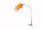 Bogenlampe LOUNGE DEAL Orange - Silber - Metall - Kunststoff - Stein - 150 x 175 x 40 cm
