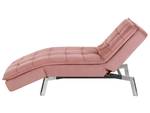 Chaiselongue LOIRET Pink - Silber