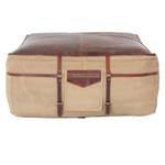 XXL 90x40x90 cm Braun/Beige Sitzpouf