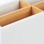 Organiseur bureau blanc 4 compartiments Marron - Blanc - Bambou - 21 x 8 x 9 cm