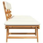 Banc de jardin avec coussins 2-en-1 Blanc - Bois massif - Bois/Imitation - 190 x 74 x 190 cm