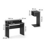 Set de table pour ordinateur Kron 2pcs. Noir