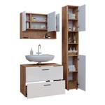 Badmöbel Set Irma 40549 Braun - Weiß - Holzwerkstoff - 80 x 58 x 41 cm