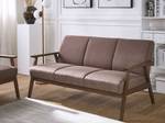 3-Sitzer Sofa ASNES Braun - Eiche Dunkel