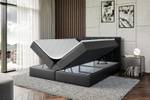 Boxspringbett MOETI Hochglanz Schwarz - Breite: 140 cm - H4