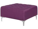 Pouf ottoman ABERDEEN Mauve - Argenté