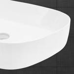 Lavabo Ovale 55x42x14cm Blanc Céramique Blanc