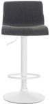 Tabouret de bar Hover Gris lava - Blanc