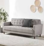 Sofa BENTON 3-Sitzer Grau - Holzwerkstoff - Holzart/Dekor - Holz teilmassiv - 78 x 86 x 194 cm