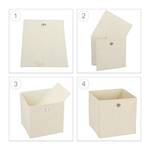 Lot de 2 boîtes de rangement Beige