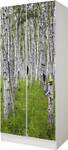 Weiß zweitüriger Kleiderschrank-Roma Holzwerkstoff - 43 x 162 x 70 cm