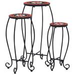 Table (lot de 3) 299669-2 Rouge - Hauteur : 70 cm