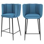 Tabouret de bar Rosy  (Lot de 2) Bleu