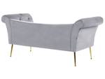 Chaiselongue NANTILLY Gold - Grau - Hellgrau